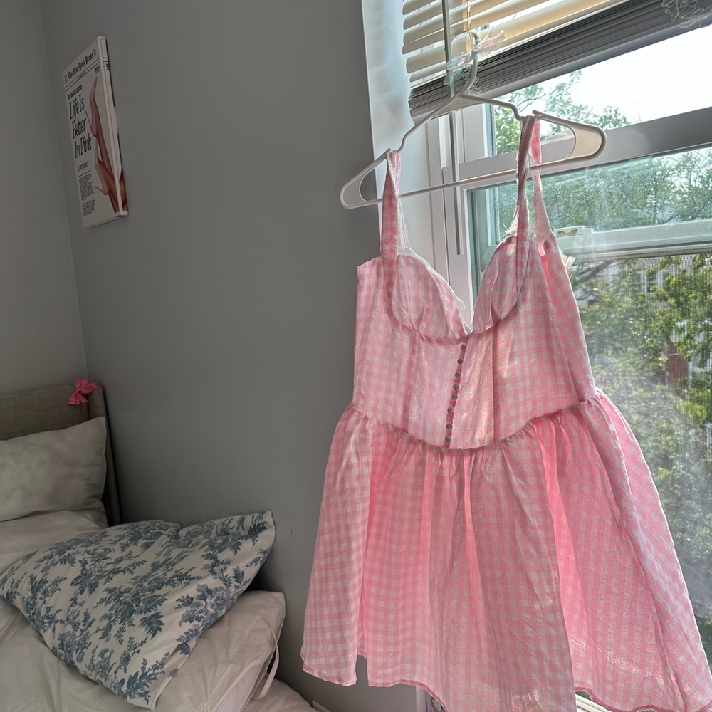 Pink Gingham Sundress